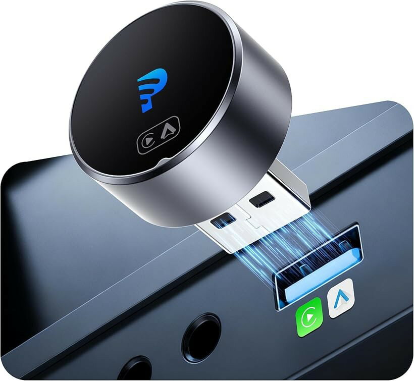 Mini 2.0 ワイヤレスCarPlay Android Auto アダプター 超小型 プラグ プレイ 自動接続 安定高速通信 2025新型 Apple ワイヤレス化・Android