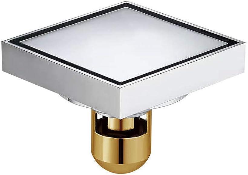 浴室床ドレン シャワー排水 10cm 正方形 真鍮製 内蔵のハイパスフィルター 水切り