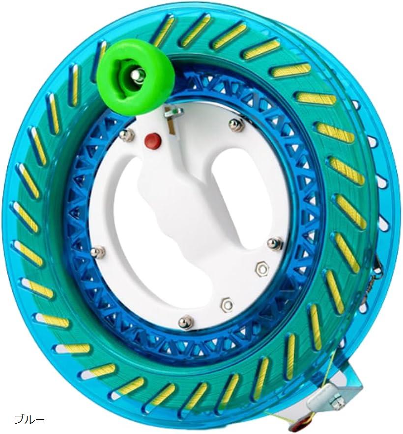 【楽天ランキング1位入賞】凧揚げ リール 糸巻き カイト 子供 遊び タコ糸 ブルー