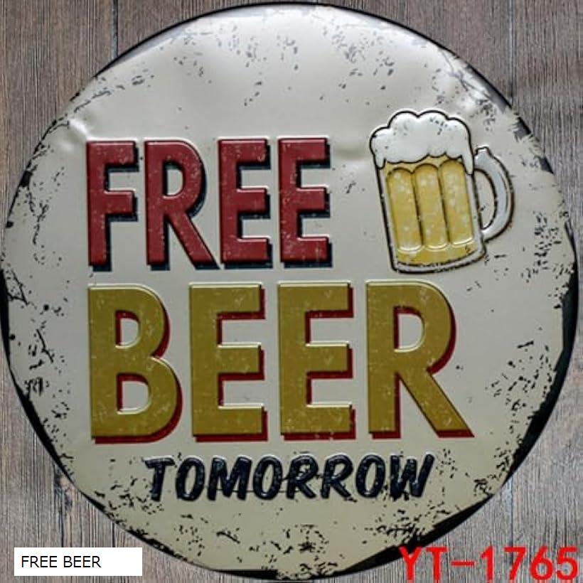 バーベキューBBQ ZONE アメリカン 雑貨 ブリキ看板 メタルプレート ガレージ FREE BEER 1 BEACH BER GA..