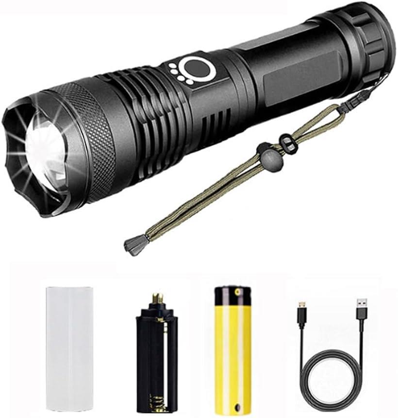 ®最新型 安心の国内業者 明るい 懐中電灯 LEDライト XHP50 使用 大容量18650付属 ズーム可能 残量表示 ..