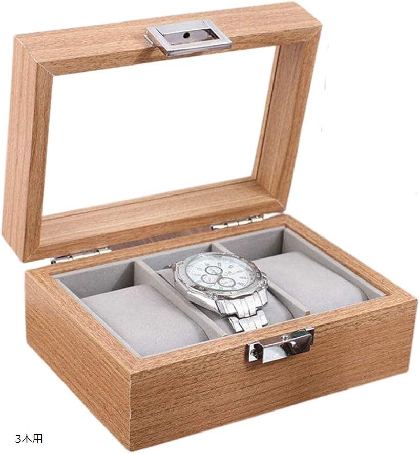 時計ケース 木製 腕時計 コレクションケース ボックス ショーケース 高級 ガラス 窓 インテリア 指輪 ..