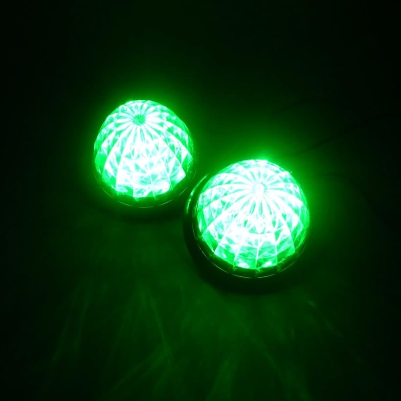 LED - カスタマイズ トラック用 マーカーランプ LED サイド 16LED 24V 汎用 2個セット グリーン (グリーン)