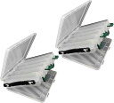 ルアーケース タックルボックス 10本収納 x 2個セット 釣り道具 カラー:クリア