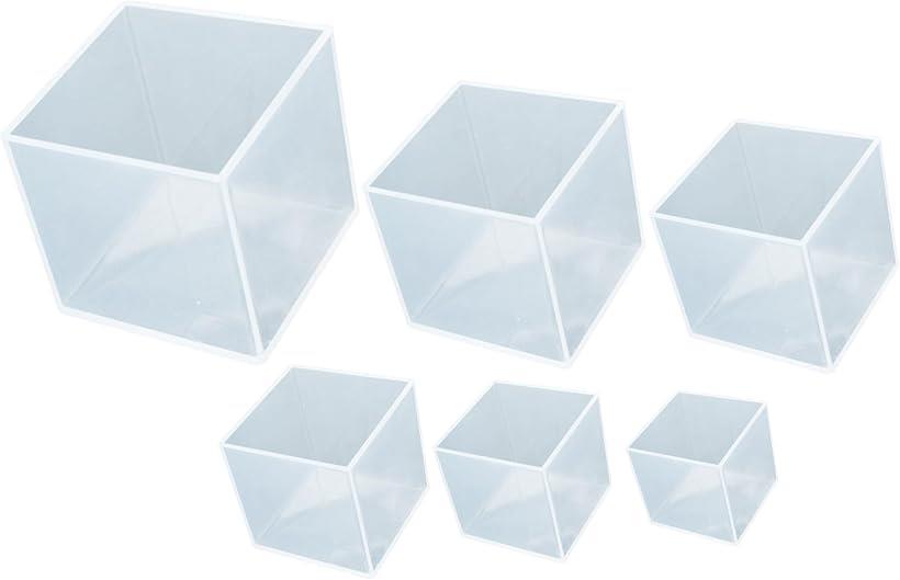 シリコンモールド UVレジン型 DIY 手作り 標本 標本形 正方形 6サイズ