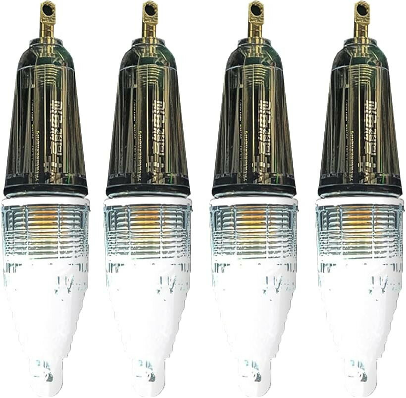 集魚灯 高輝度LED採用 水中集魚ライト 4本セット 夜釣り ナイトフィッシング 太刀魚 イカ アジ 白色 幅12cm (白色, 幅12cm)