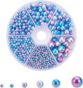約1535個/箱 2.5/3/4/5/6/8mm 穴無しパール 人魚色パール サテン 光沢 ガラスビーズ マーメイドパール グラデーションパール ラウンド 丸玉 手芸材料 DIY用 ジュエリー用 UVレジン