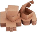 ギフトボックス クラフト紙製 無地 組立て式 60個セット キャンディボックス 6.2x6.2x3.5cm