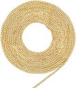 約5m入り 真鍮 アズキチェーン 小豆タイプ 3x2mm リングチェーン 耐久性 金属 ジュエリー用 アクセサリーパーツ ネックレス・ブレスレット・バッグなど 手芸用品 手作り素材 材料 ゴールド