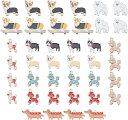 40個 犬のチャーム 10種 エナメル ペンダント かわいい コーギー ダックスフンド サモエド カン付き 混合 ハンドメイド アクセサリーパーツ DIY 飾り...