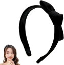 カチューシャ レディース リボン付き 黒 痛くない おしゃれ 可愛い ヘアアクセサリー 髪留め 韓国風 大人カジュアル ヘアバンド ヘアアレンジ 布製