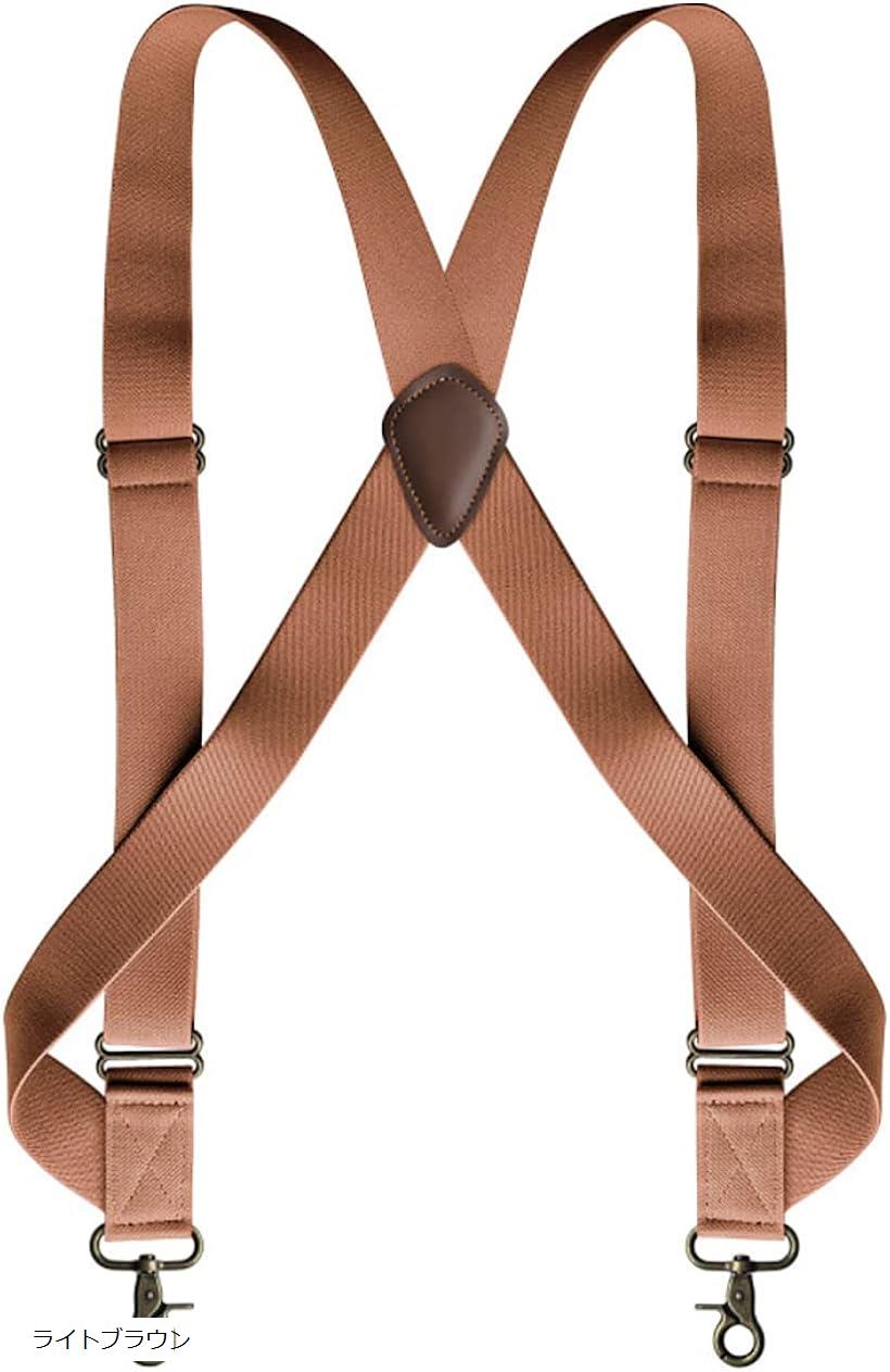 ラクエスト カラビナ 回転式 ホルスター型 サスペンダー 35mm ネイビー ブラック ダークブラウン ワインレッド グリーン グレー ライトブラウン