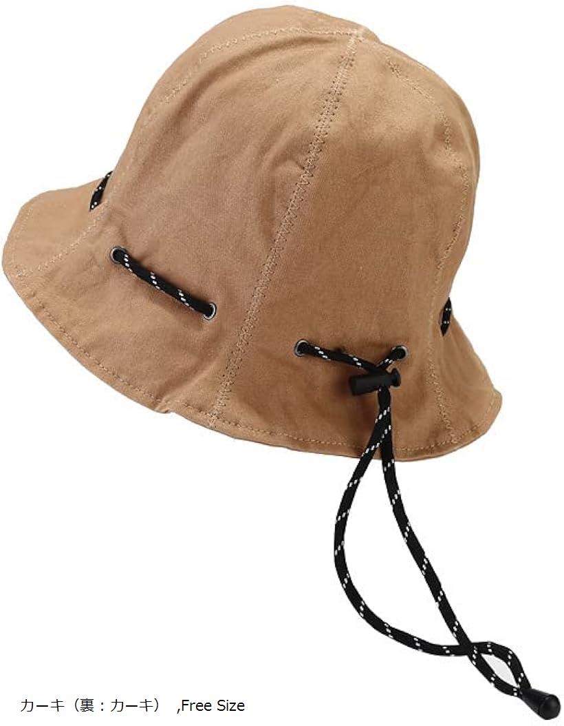 ケンアール チューリップハット メンズ レディース リバーシブル バケットハット 巾着袋 2way 深め 大..