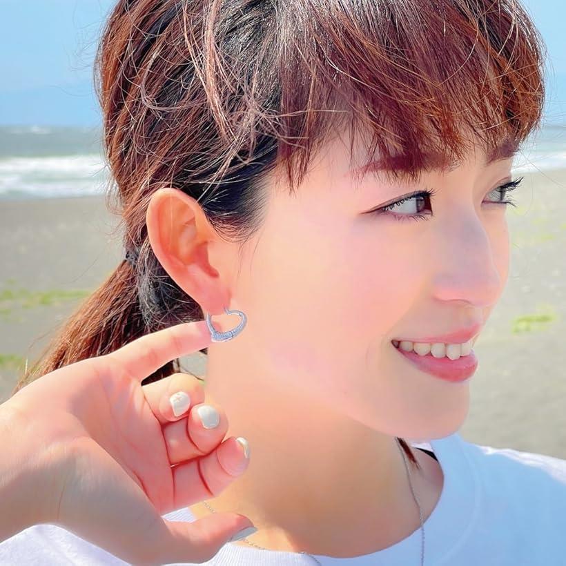 Piena ピエナサージカルステンレス316L製 片耳用 1個売り ふっくら オープンハート ハワイアンジュエリー フープピアス レディース ゴールド ピンク シルバー ゴールド(片耳用)