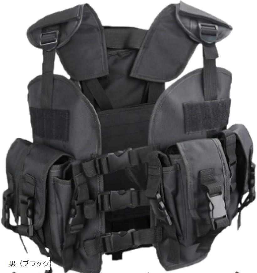 互換品 チェストリグ サバゲー ベスト タクティカルベスト プレートキャリア マガジンポーチ チョッ ...