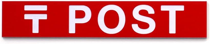 選べる5種 POST プレート 刻印 5.赤/マグネット/横...