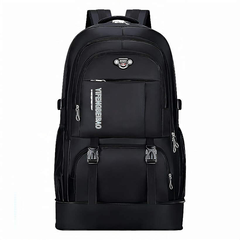 バリエーションコード : 2b9pxr2hin商品コード2b9pxkvn1v商品名バックパック リュックサック 多ポケット 大容量 約65L 登山 キャンプ アウトドア スポーツブランドHSE金丸商店カラーブラックサイズ等65L大容量約65L：アウトドアやスポーツ、登山、キャンプに最適な大容量で、必要なアイテムをたっぷり収納可能。多ポケット設計：複数のポケットがあり、小物から大きなアイテムまで整理整頓しやすい。クッションパッド付きショルダーストラップ：長時間の使用でも肩に負担がかかりにくく、快適な背負い心地。高耐久性：頑丈な素材を使用し、長期間使用しても耐久性が高い。通気性：通気性の良いバックパネルにより、背中が蒸れにくい。軽量設計：大容量ながらも軽量で、移動時の負担を軽減。スタイリッシュなデザイン：シンプルでありながらスタイリッシュなデザインは、自然の中でも街中でも映える。調整可能なストラップ：使用者の体型に合わせてストラップを調整可能で、よりフィット感を高める。多用途対応：アウトドアだけでなく、日常使いや旅行にも便利な多用途バックパック。安定性：しっかりとした構造で、荷物を安定して持ち運ぶことができる。サイズ：20 x 41 x 64 cm※ 他ネットショップでも併売しているため、ご注文後に在庫切れとなる場合があります。予めご了承ください。※ 品薄または希少等の理由により、参考価格よりも高い価格で販売されている場合があります。ご注文の際には必ず販売価格をご確認ください。※ 沖縄県、離島または一部地域の場合、別途送料の負担をお願いする場合があります。予めご了承ください。※ お使いのモニタにより写真の色が実際の商品の色と異なる場合や、イメージに差異が生じることがあります。予めご了承ください。※ 商品の詳細（カラー・数量・サイズ 等）については、ページ内の商品説明をご確認のうえ、ご注文ください。※ モバイル版・スマホ版ページでは、お使いの端末によっては一部の情報が表示されないことがあります。すべての記載情報をご確認するには、PC版ページをご覧ください。新しい冒険へ、あなたを導くバックパック このバックパックは、アウトドア・スポーツや登山、キャンプに最適な大容量約65Lのリュックサックです。多ポケット設計を採用しており、必要なアイテムを整理整頓しやすく、出発前の準備もスムーズに行えます。背負い心地を考慮したクッションパッド付きのショルダーストラップにより、長時間の使用でも疲れにくく、快適さを保ったまま移動できます。また、デザインはシンプルながらもスタイリッシュで、自然の中でも街中でも映える一品となっています。