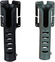 ST TS 腰ベルト用 ロッドホルダー 2色セット ロッドスタンド フィッシングベルト ランガン 釣り 内径約3.5cm 01 ブラックxオリーブ