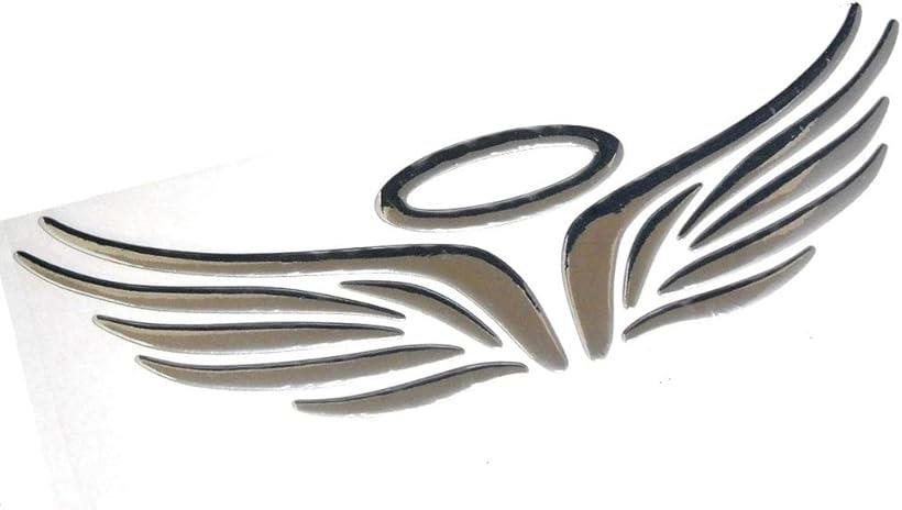 樂天商城 - 天使 エンジェル ウイング シャープ ドレスアップ 3D ステッカー エンブレム (シルバー)