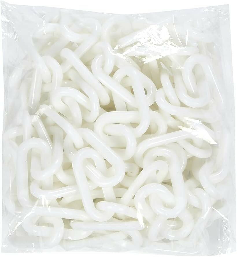 Rakuten - 【楽天ランキング1位入賞】カットチェーン プラスチックチェーン 5m 8mm ホワイト 厚手 軽量 延長可能