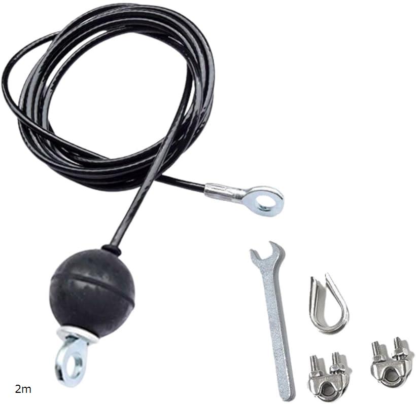 ケーブルマシン ワイヤーロープ プーリーケーブル アタッチメント 筋トレ 家庭用 自宅 ジム 交換 2m(4)