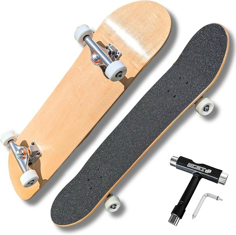 Other - WalnutSkate スケートボード 完成品 MADE IN JAPAN 競技用 7.25/7.75/8.0/8.25 インチ クルーザー コンプリートセット スケボー 本格 Skateboard (wood, 8.0 inch)