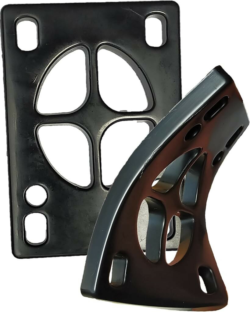 Other - WalnutSkate スケートボード ライザー パッド 2枚 ショック 吸収 PU ソフト ウレタン製 ウィールバイト デッキ ひび割れ 防止 振動 軽減 スケボー ペニー ロングボード サーフスケート クルーザー (6mm BLACK)