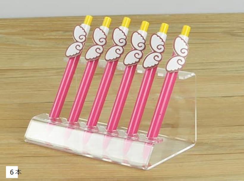 卓上 ペン立て 透明 アクリル ペンスタンド ディスプレイ 歯ブラシ 6本