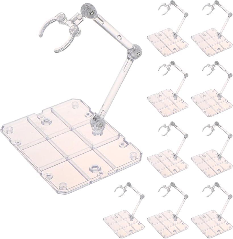 互換品 フィギュア スタンド アクションベース プラモデル ディスプレイ 台座 展示 透明 ディスプレイスタンド 模型 人形 10個セット