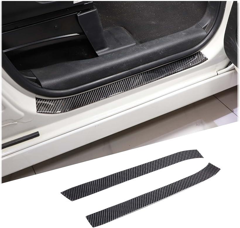 Rakuten - 互換品 ホンダ N-BOX JF3 JF4 2017-2021に対応 車用 スカッフプレート サイドステップガード ドアサイドステップ ドアガードステッカー 両面テープ付き ソフトカーボンファイバー製