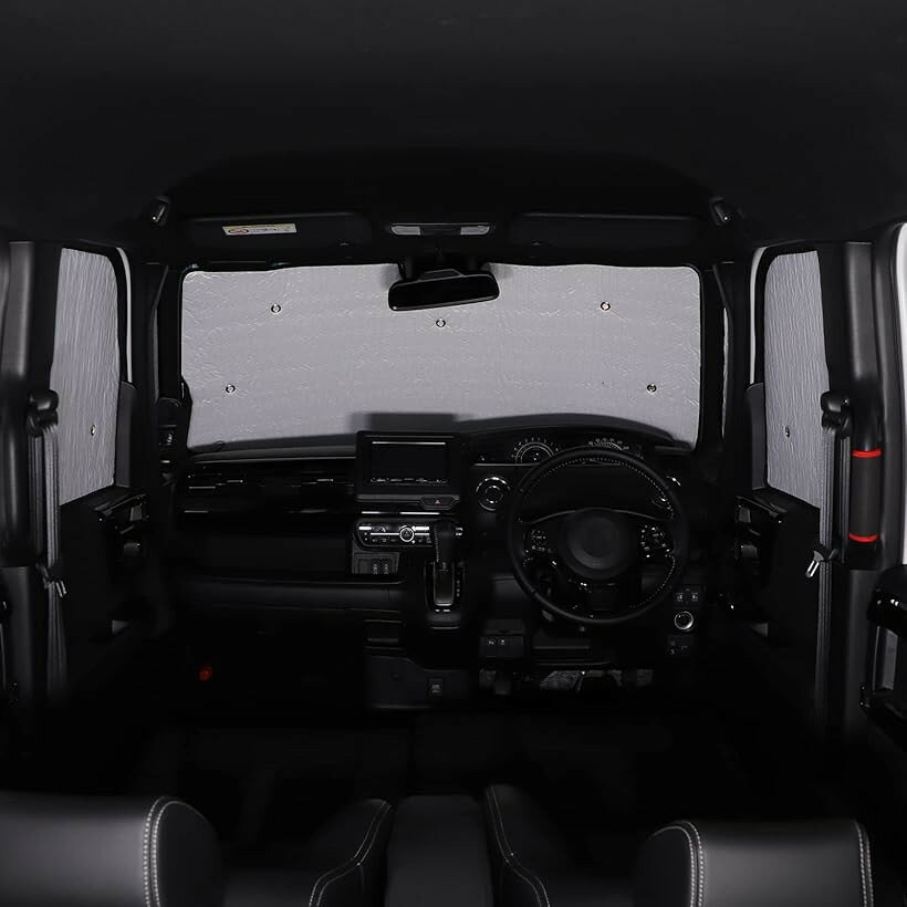 ホンダ N-BOX JF3 JF4 2017-2021に対応 車用サンシェード 日焼け対策 折り畳み式 フロントガラスサンシェード