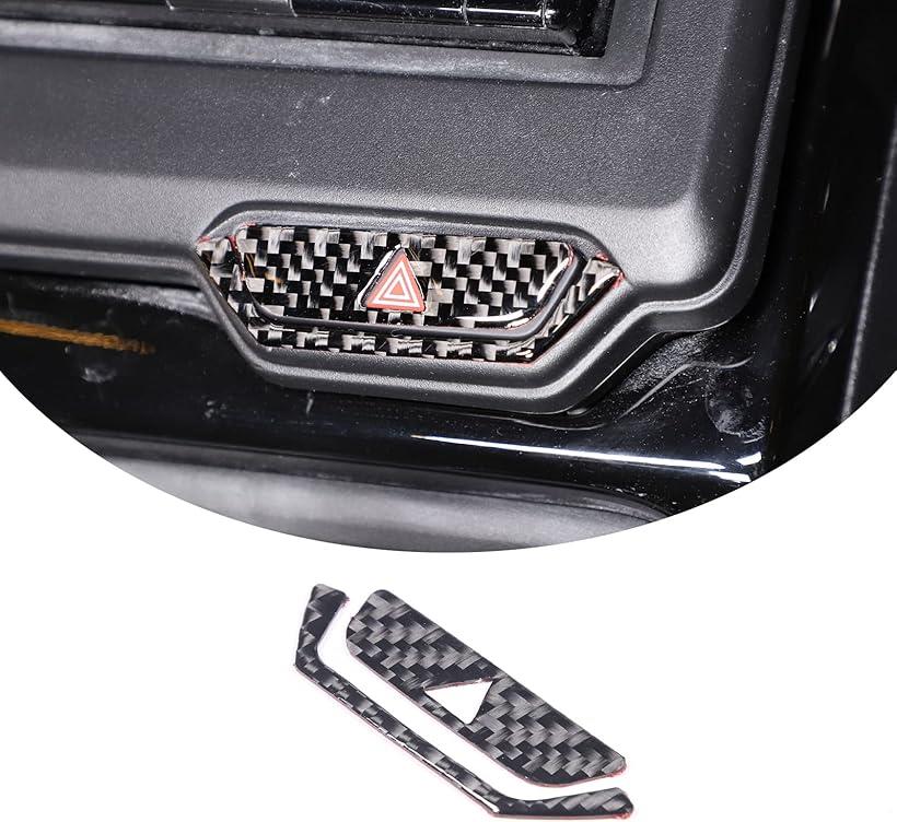 Rakuten - 互換品 ホンダ N-BOX JF3 JF4 2017-2021に対応 車用 警告 ライト ボタン スイッチカバー 車の警告灯スイッチフレーム ソフトカーボンファイバー製