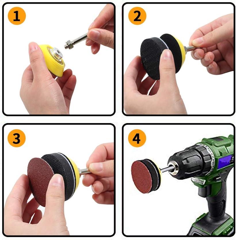 クッションパッド 中間パッド サンダーパッド 50mm 5枚入 バフ スポンジ ランダムサンダー用 サンドペーパー用 マジック式 木工研磨 車磨き 先端 研削 磨く 作業工具 DIY 2インチ 2インチ（5パック）フォームバッファリングパッド 3