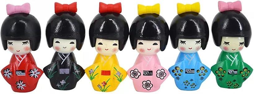 こけし 人形 日本人形 着物人形 おみやげ 6色6体セット
