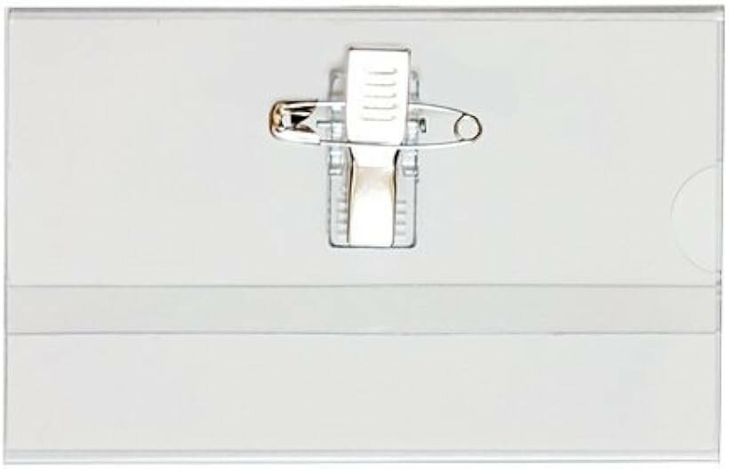 Tie and Clip - 名刺型 名札 50枚セット 安全ピン・クリップ両用タイプ GWM-50