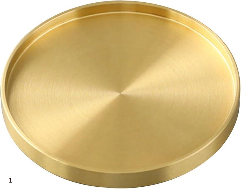 コースター 真鍮 金属 ゴールド 立体 丸型 オシャレ ヴィンテージ 直径6.6xH0.8cm 1