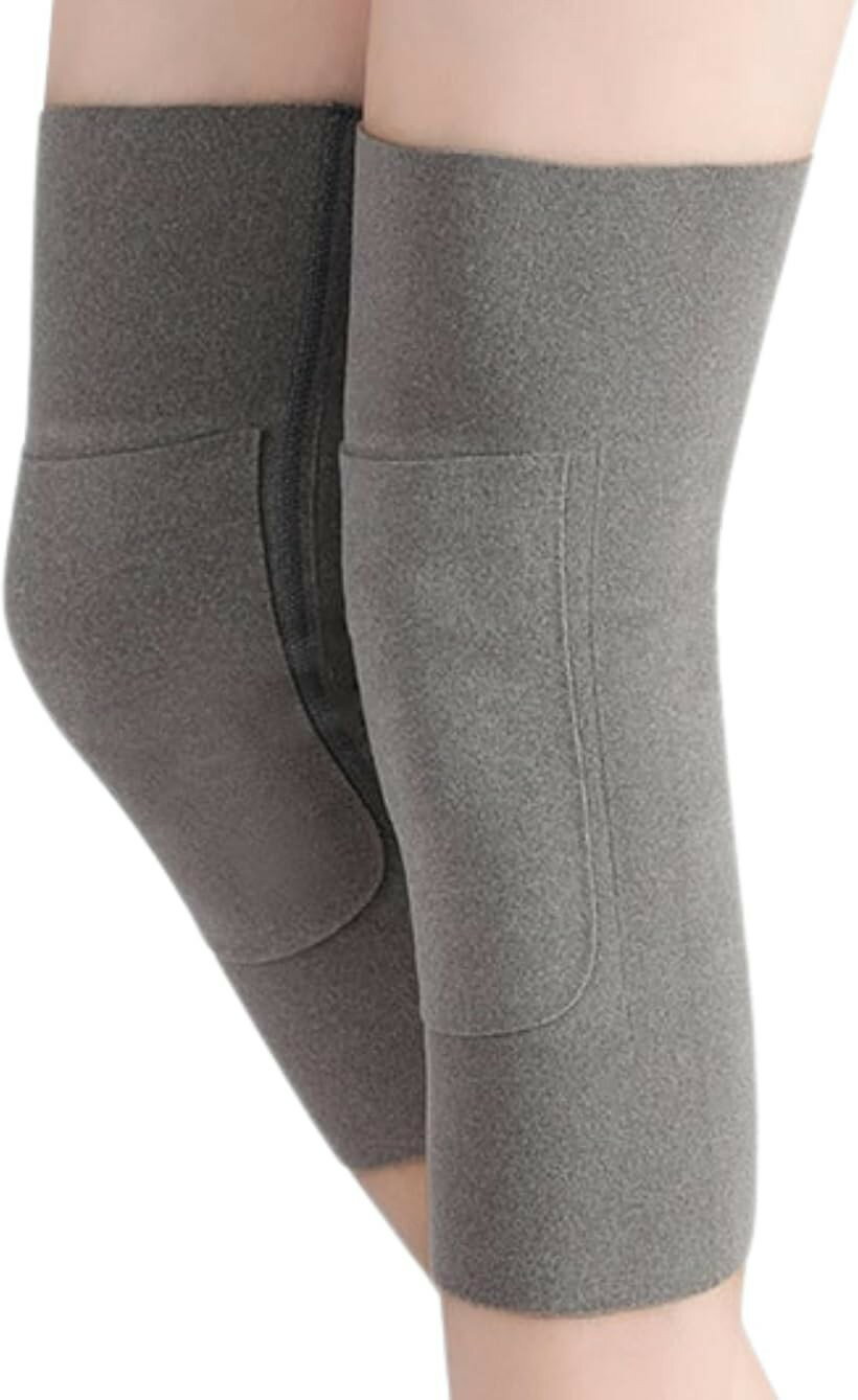 Rakuten - TikTrunk 膝サポーター カイロポケット付き 保温 膝あったか 膝冷え対策 男女兼用 洗える 着圧サポーター (グレー, L)