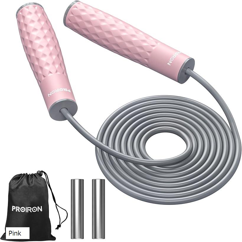 縄跳び なわとび 大人 トレーニング用 重い 収納袋付き 大人用 学生用 ピンク Grey Blue Pink