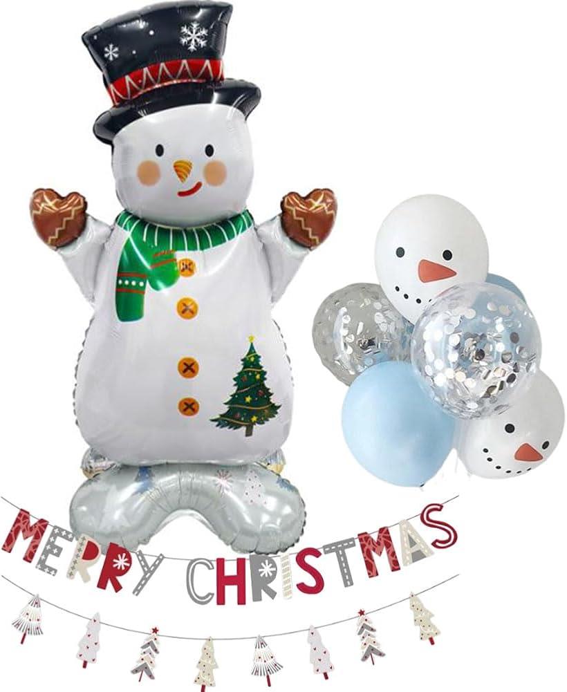 クリスマス 飾り付け セット 装飾 大きい 自立 バルーン 風船 ガーランド 雪だるま a-b5735 Snowman