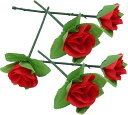 フラワー マジック 5個セット 手品 薔薇 サプライズ 一発芸 パーティー プレゼント グッズ 花束
