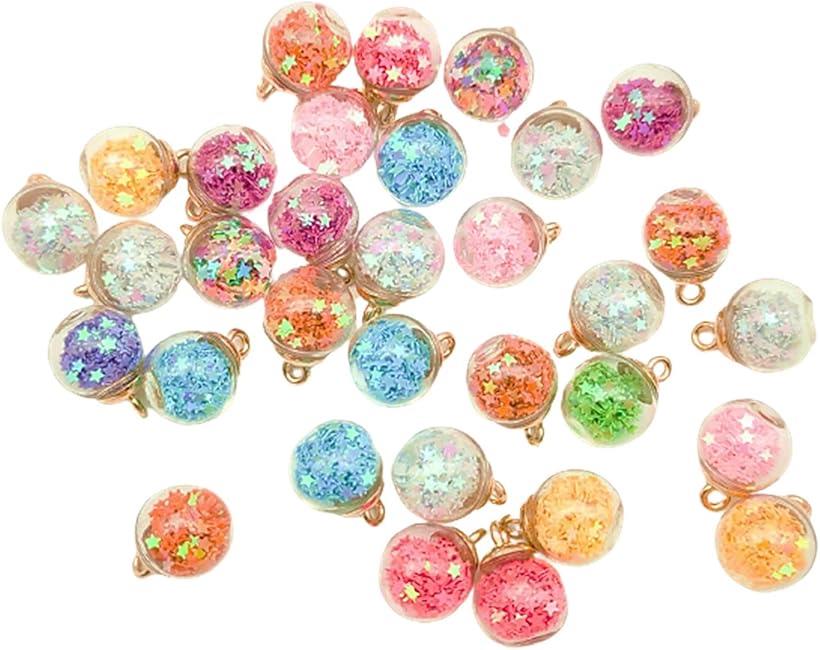 ガラスドーム 10色 16mm 50個セット ガラスチャーム パーツ ガラスビーズ ストラップ