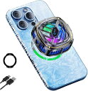 スマホ冷却ファン ワイヤレス充電 スマホクーラー ペルチェ素子冷却 スマホ熱対策 磁気吸着・クリップ両用 LED温度表示 USB給電 iphone冷却/ipad/Android/各Qi充電機種に適合 実況/ゲーム用(2)