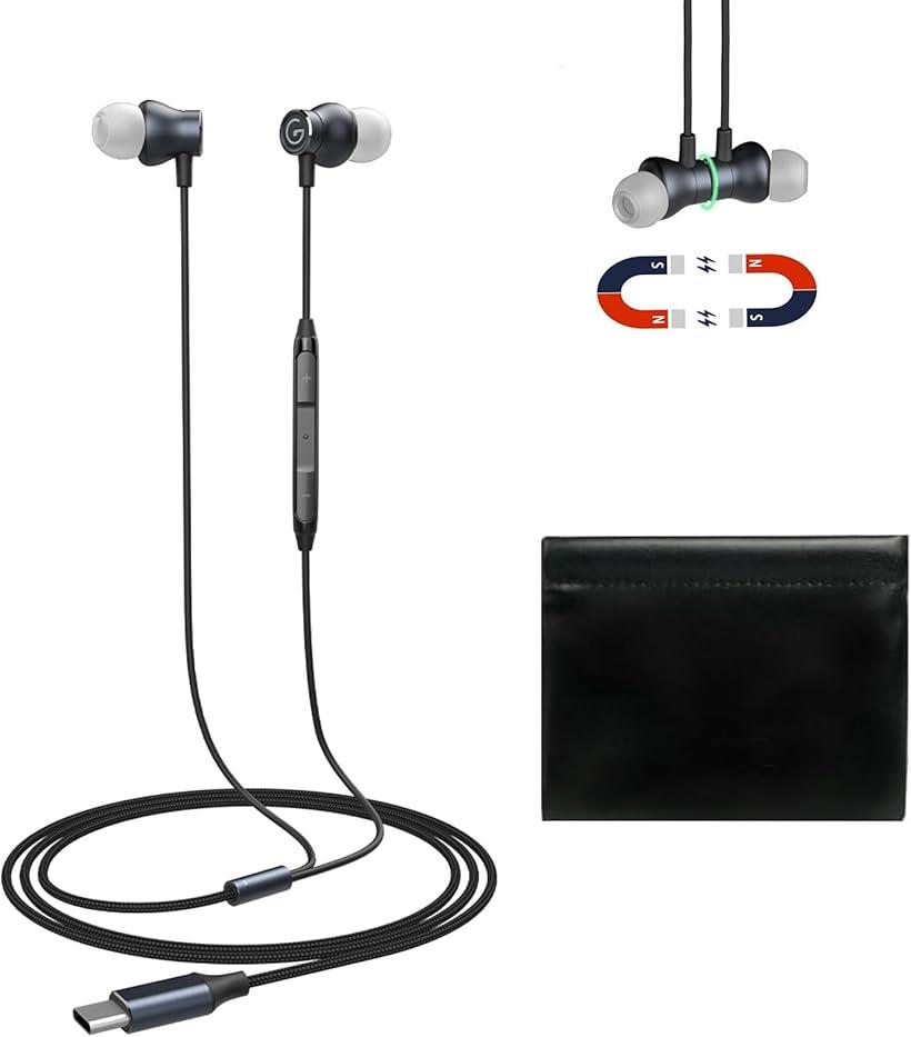 Type Cイヤホン マイク付き 有線イヤホン 通話対応 音量調節 タイプc カナル型