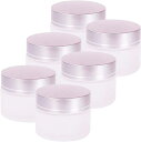 クリーム容器 20g すりガラス 遮光 アロマ ハンドクリーム 遮光瓶 ボトル 白 ビン 保存 詰替え 6個セット
