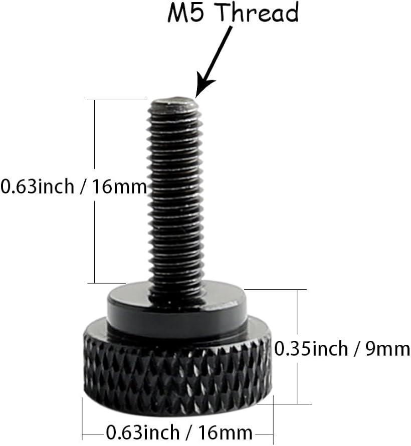 互換品 スクリュー M5x16mm ハンドスクリュー 蝶ネジ フラットローレットヘッド DSLR ショルダーリグに適用 カメラケージに適用 カメラハンドルに適用 4個入 -069