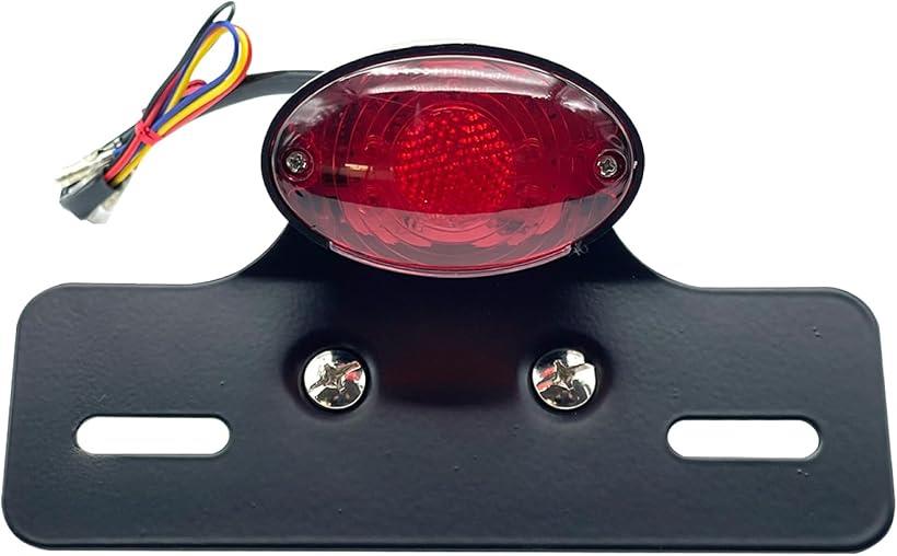 汎用 LED テールランプ ナンバーステー キャッツアイ 猫目 ナンバー灯 付き FTR223 GB250 スティード400