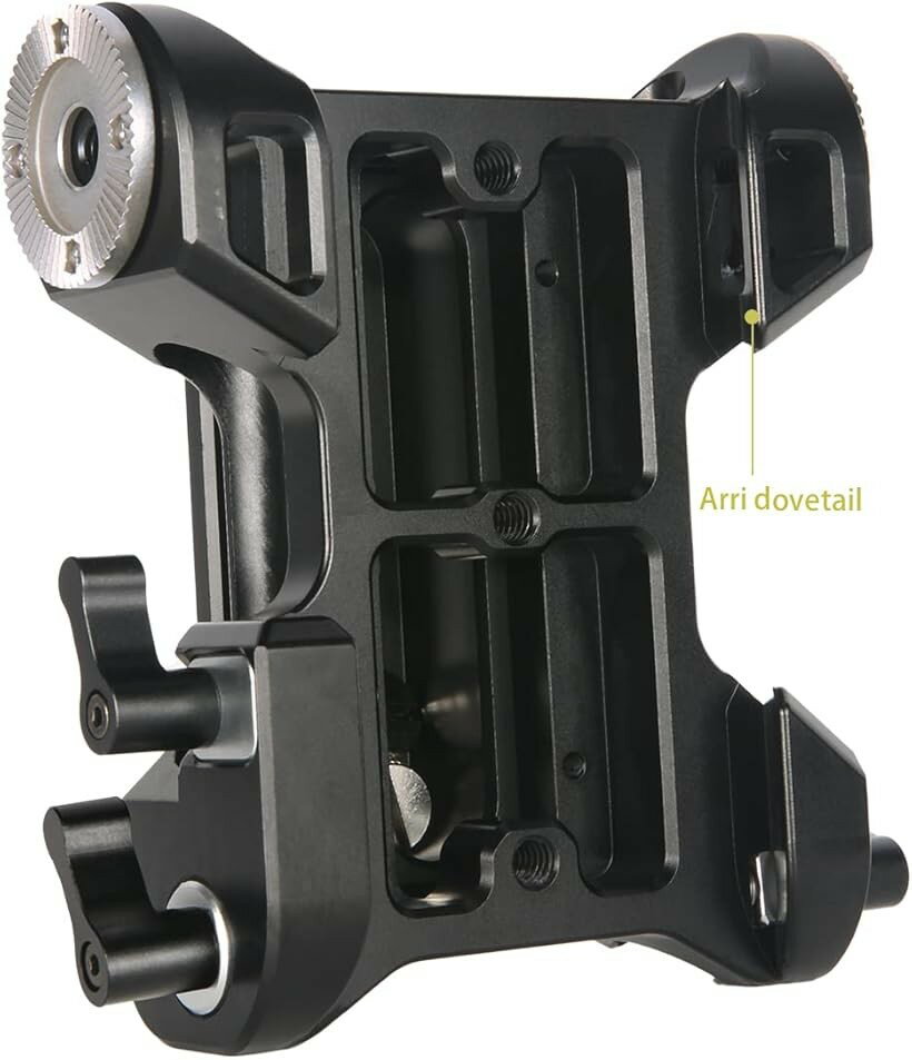 ユニバーサル 軽量 ベースプレートライザーシステム デュアル15mmロッドサポートシステム付き マグネシウム合金バージョン ARRI標準ダブテール ハイベースプレート-513