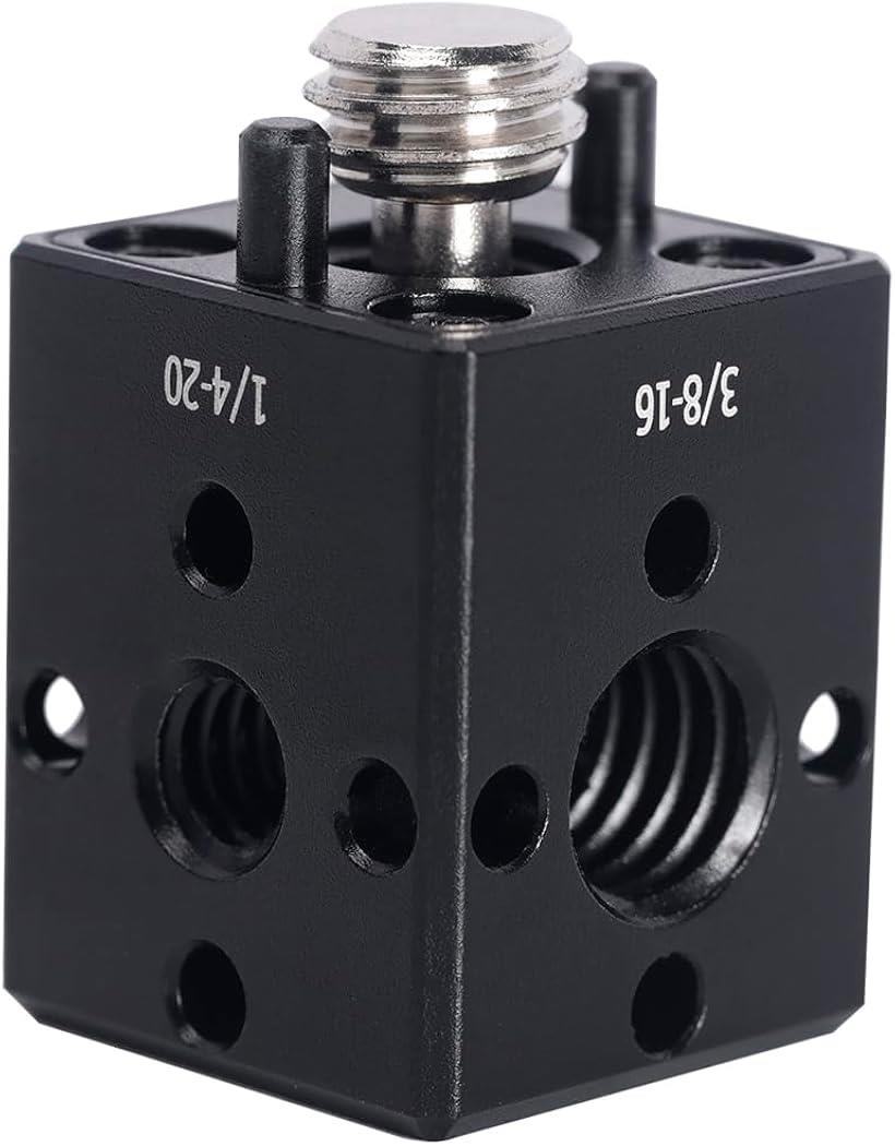 1/4 ''-20 と 3/8 ''-16 ネジ穴延長ブラケット Arri 位置決めネジ付き 拡張 565