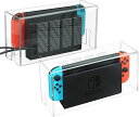 Switch ドック カバー 防じんケース 通気口 ゲーム中使用可能 スイッチ 有機el ドック用防塵カバー 透明アクリル おしゃれ 自宅 ディスプレイ 飾り用 使いやすい 耐衝撃 全面保護 汚れ防止 防水 お手入れ簡単(2)