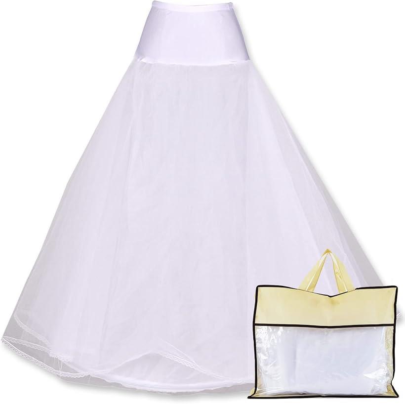 パニエ ロング 持ち運び 収納袋付 ボリューム Aライン フリーサイズ
